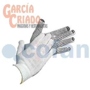 Guantes de Punto de Algodón Con Puntos de PVC 12 pares Cofan 11000048