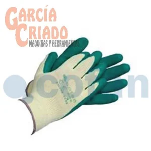 Guantes de Látex Rugoso con Soporte de Punto Verdes 12 pares Cofan 11000050