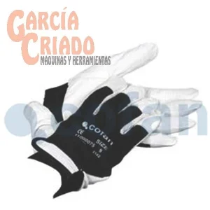 Guantes de Piel Flor Vacuno y Dorso Tela con Cierre Velcro 12 pares Cofan 11000075