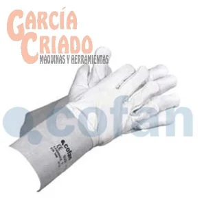 Guantes de Piel Flor Vacuno y Dorso Tela 6 pares Cofan 11000080