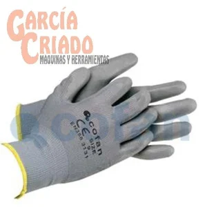 Guantes Soporte de Nylon Impregnados Gris 12 pares Cofan 11000124