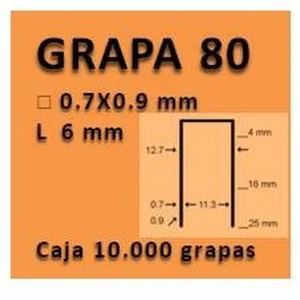 Grapa linea 80 - 6 GR008006