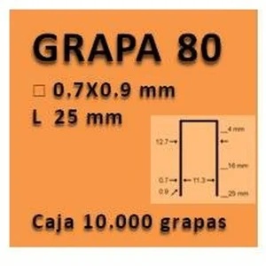 Grapa linea 80 - 25 GR008025